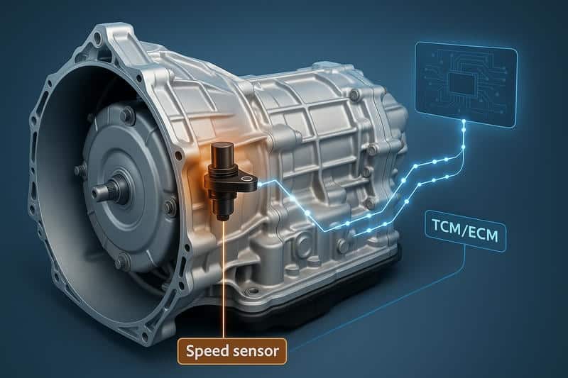 Minh họa tốc độ cảm biến hộp số