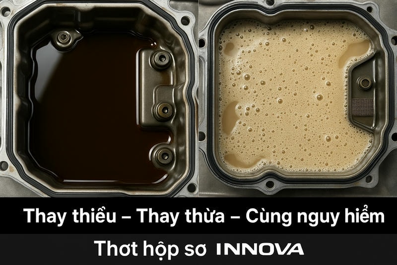 Lỗi khi thay nhớt số bị sai