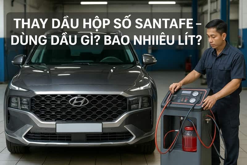 Thay dầu hộp số hyundai Santa fE