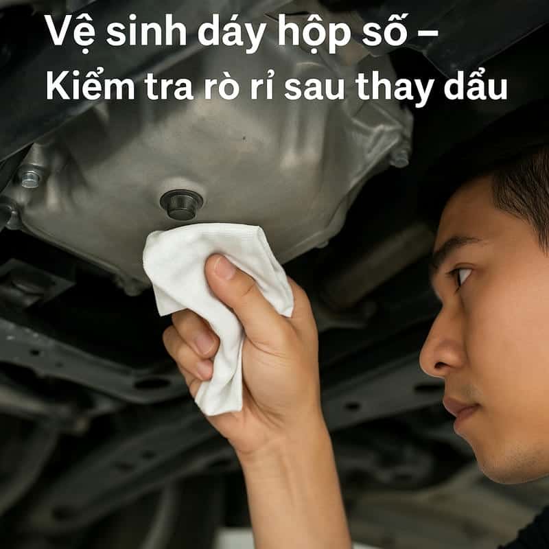 Kiểm tra dầu nhớt hộp số