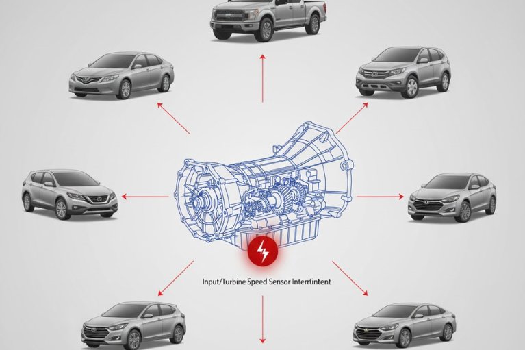 Các dòng xe phổ biến thường gặp mã lỗi P0718 liên quan cảm biến tốc độ trục vào hộp số tự động.