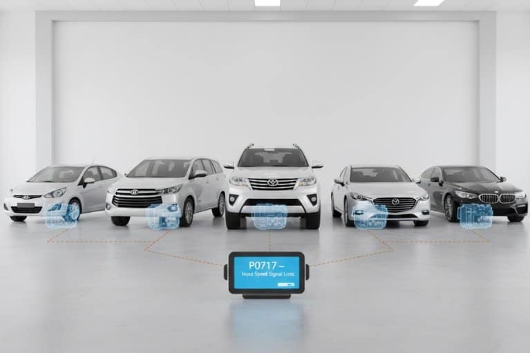 Mã lỗi P0717 xuất hiện trên nhiều dòng xe sử dụng hộp số tự động.