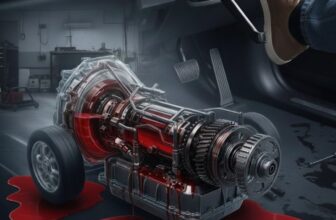 Mô phỏng hộp số bị ì do dầu cháy và cặn bẩn khiến áp suất giảm và ly hợp trượt khi tăng ga.