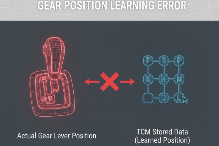 Sai lệch giữa vị trí cần số thực tế và dữ liệu PRNDL mà TCM ghi nhận.