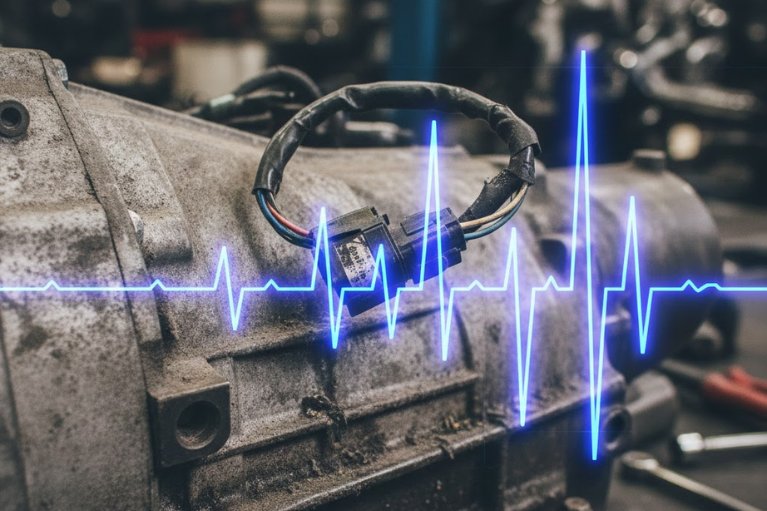 Cảm biến tốc độ trục vào ISS trên hộp số tự động xuất hiện tín hiệu nhiễu, gây sai lệch dữ liệu tốc độ.