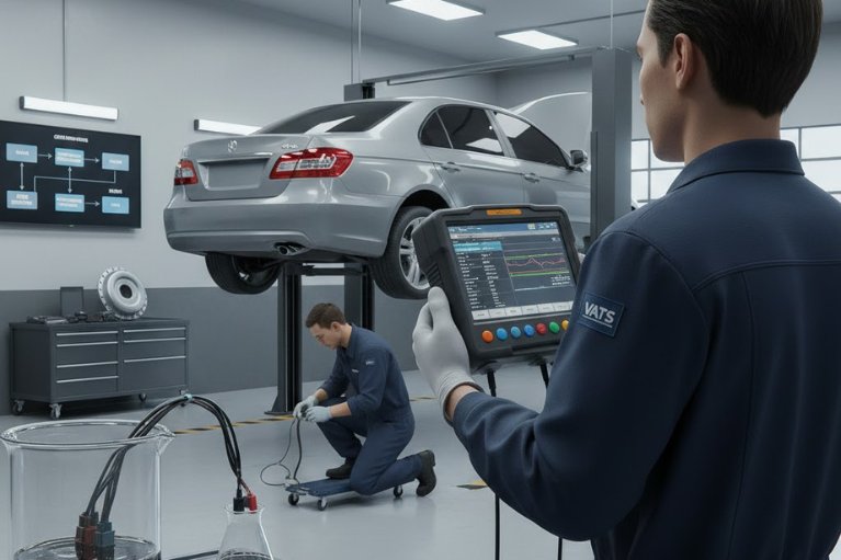 Garage kiểm tra và xử lý mã lỗi P0716 liên quan cảm biến tốc độ trục vào hộp số.