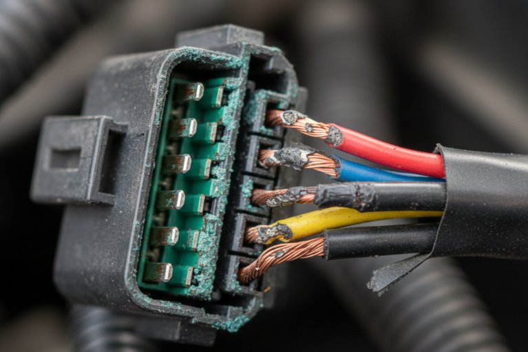 Giắc cắm cảm biến vị trí số TRS và hệ thống dây điện hộp số bị mòn