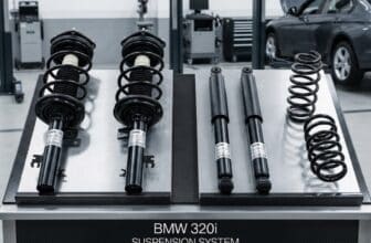 Bộ phuộc BMW 320i gồm giảm chấn và lò xo tháo rời