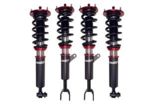 Bộ 4 phuộc xe BMW 535 dạng coilover với lò xo và ty phuộc đặt cạnh nhau