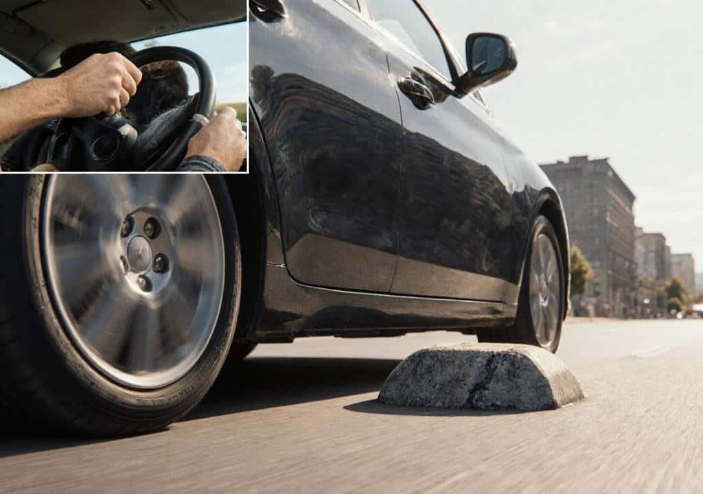 Kiểm tra độ đàn hồi giảm xóc bằng thao tác nhấn góc xe.