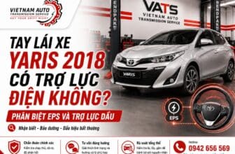 Toyota Yaris 2018 trong garage VATS minh họa tay lái trợ lực điện EPS