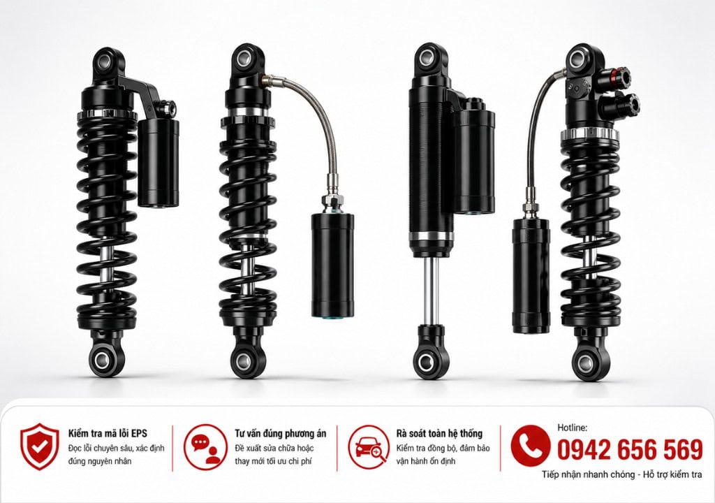 Các loại phuộc bình dầu ô tô phổ biến hiện nay.