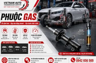 Phuộc gas ô tô giúp giảm dội nảy và ổn định thân xe.