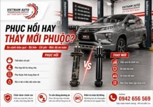 So sánh phục hồi và thay mới phuộc ô tô tại VATS
