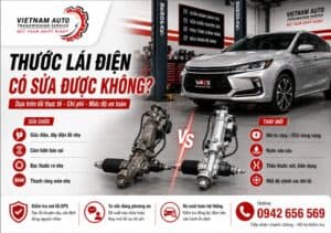 Thước lái điện ô tô có sửa được không, kỹ thuật viên VATS kiểm tra hệ thống lái điện EPS