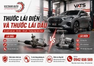 So sánh thước lái điện và thước lái dầu.