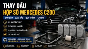 thay dầu hộp số mercedes c200